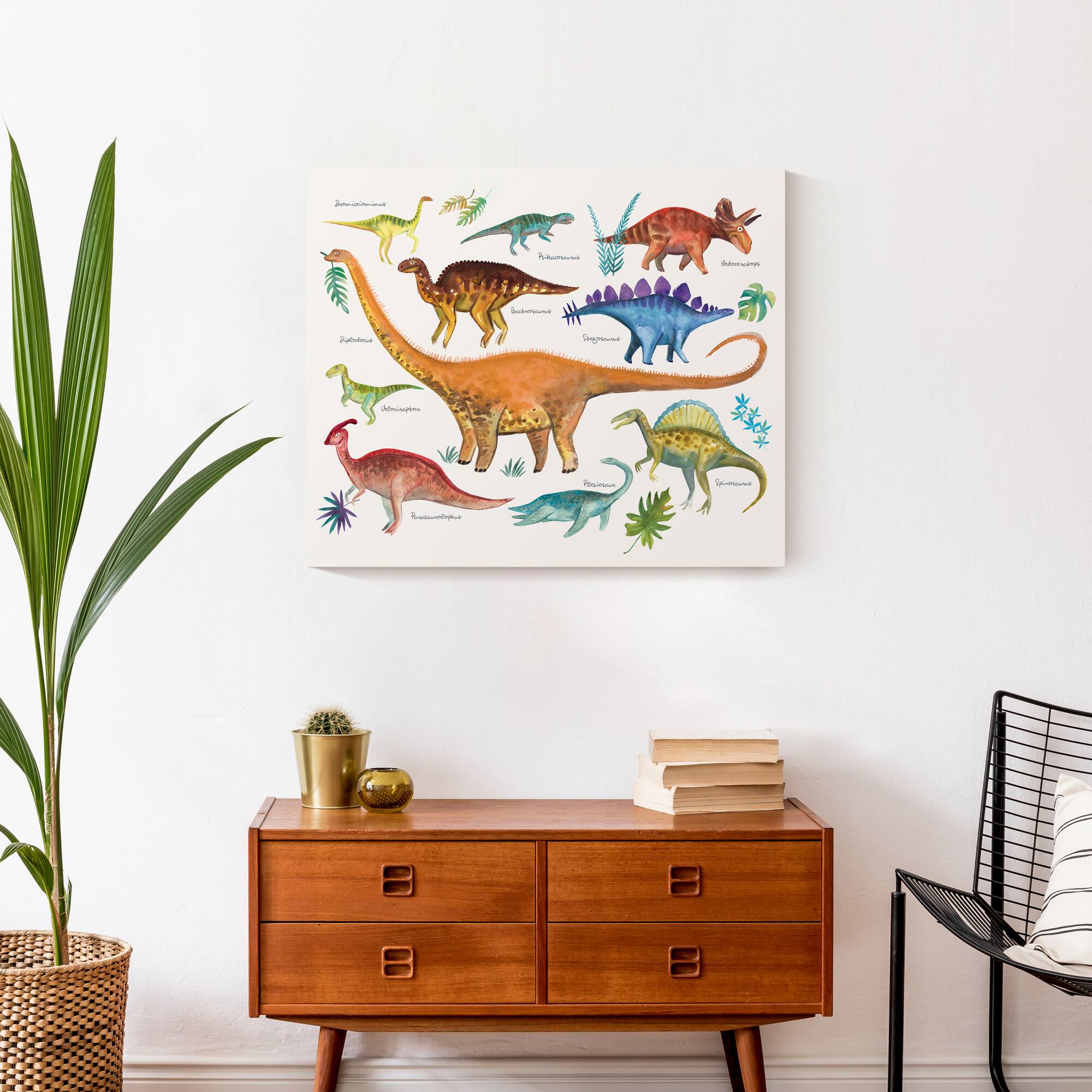 Dino World 24" x 20" Canvas Wall Art